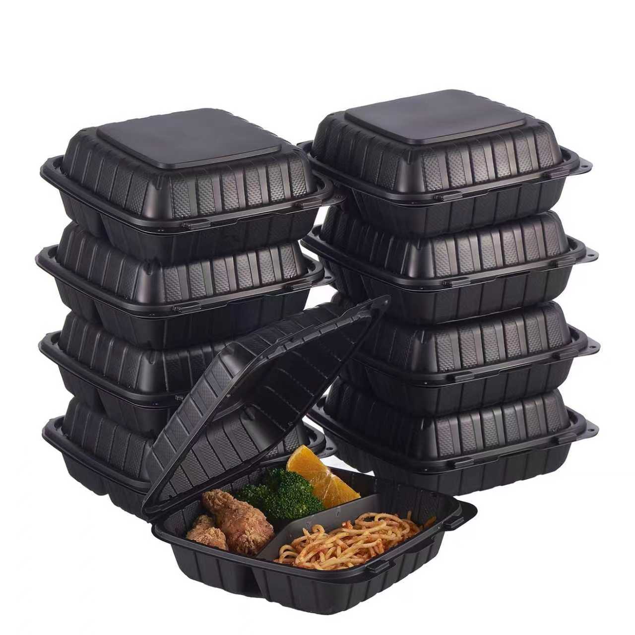 black plastic container