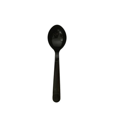 Black Plastic Spoons